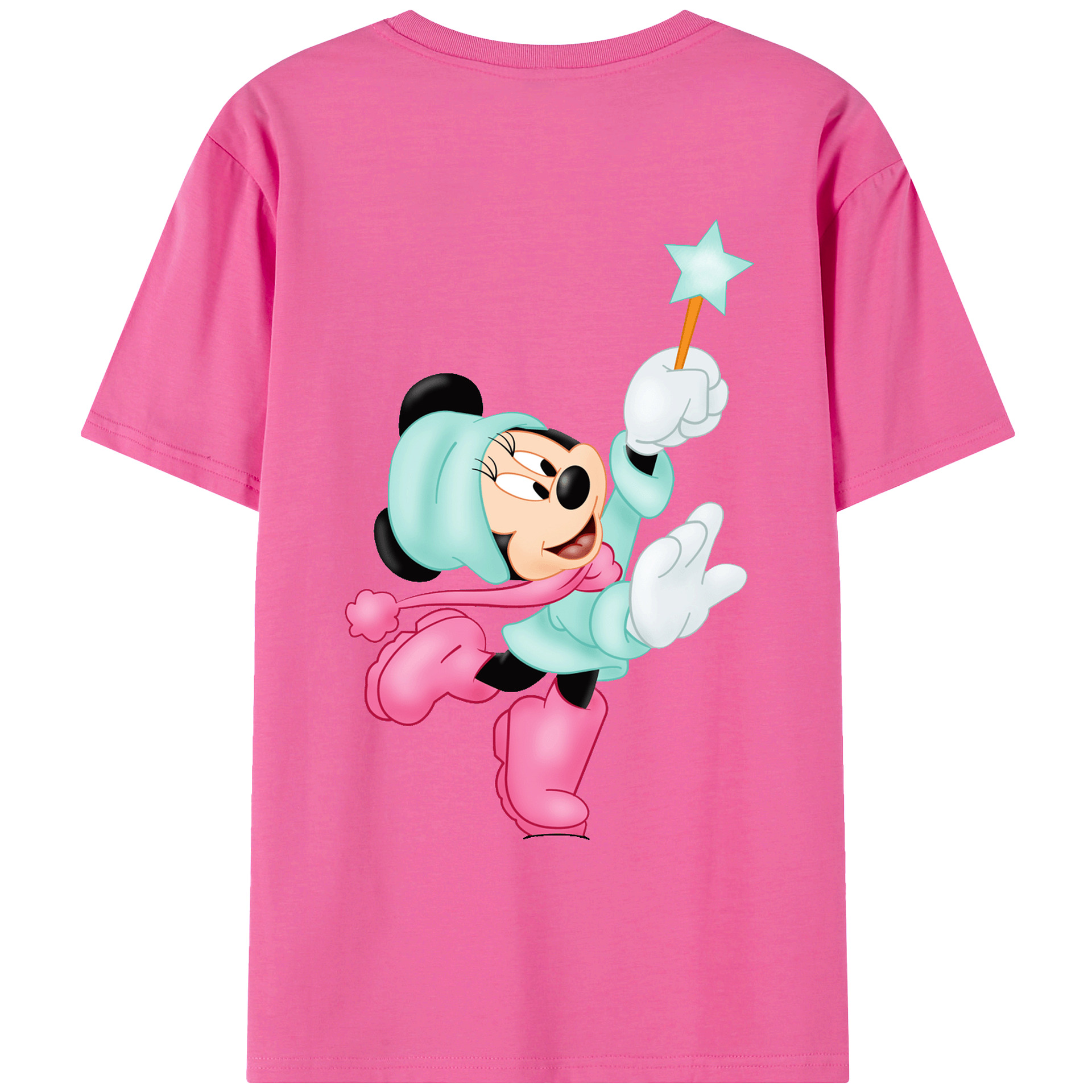 （画像用） ミッキーマウス Mickey Mouse レディース半袖Tシャツ(バックプリント)